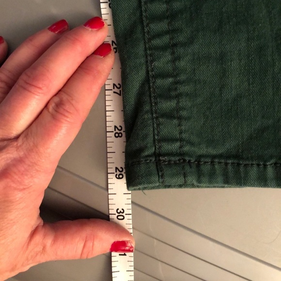 Seven7 Jeans size 12 dark green high rise jeans with stretch - Picture 12 of 16